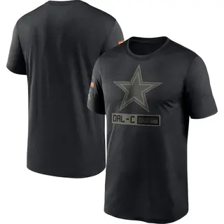 Dallas Cowboys Men's 2020 Salute to Service Team Logo Performance T-Shirt - Black