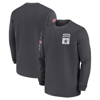 Dallas Cowboys Men's 2024 Salute To Service Long Sleeve T-Shirt - Anthracite