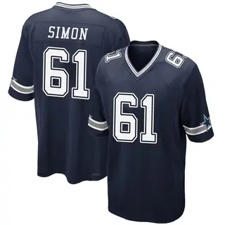 Dallas Cowboys Men's Amon Simon Game Team Color Jersey - Navy