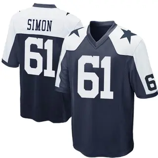 Dallas Cowboys Men's Amon Simon Game Throwback Jersey - Navy Blue