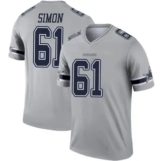 Dallas Cowboys Men's Amon Simon Legend Inverted Jersey - Gray