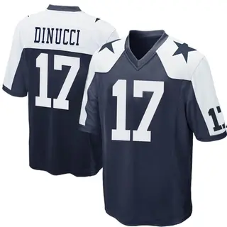 Dallas Cowboys Men's Ben DiNucci Game Throwback Jersey - Navy Blue