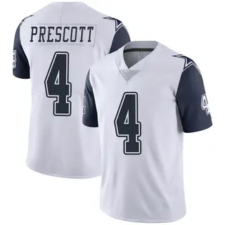 Dallas Cowboys Men's Dak Prescott Limited Color Rush Vapor Untouchable Jersey - White