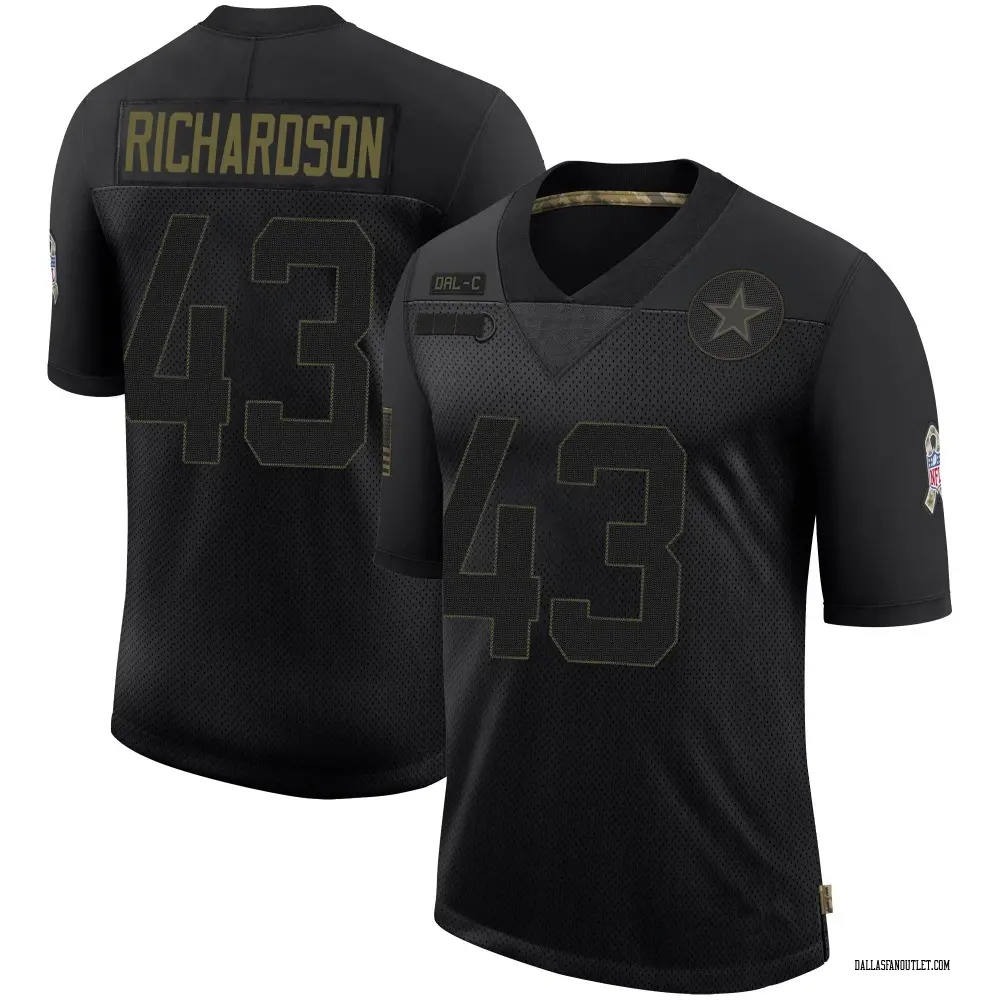 Dallas Cowboys Men's Dominic Richardson Limited 2020 Salute To Service Jersey - Black