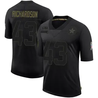 Dallas Cowboys Men's Dominic Richardson Limited 2020 Salute To Service Jersey - Black