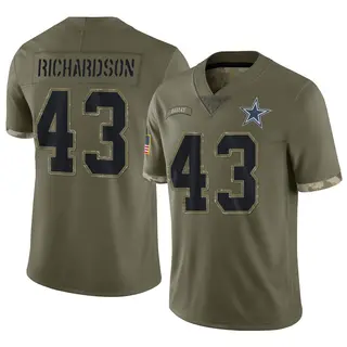 Dallas Cowboys Men's Dominic Richardson Limited 2022 Salute To Service Jersey - Olive