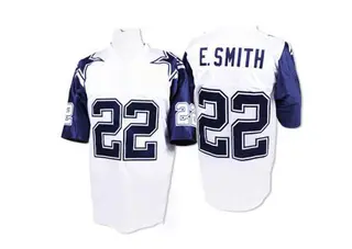 Dallas Cowboys Men's Emmitt Smith Authentic 75TH Patch Throwback Jersey - White
