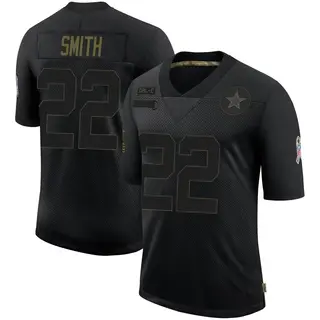 Dallas Cowboys Men's Emmitt Smith Limited 2020 Salute To Service Jersey - Black