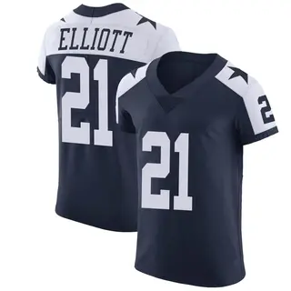 Dallas Cowboys Men's Ezekiel Elliott Elite Alternate Vapor Untouchable Jersey - Navy