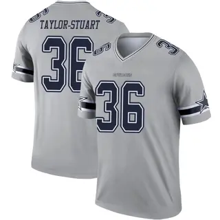 Dallas Cowboys Men's Isaac Taylor-Stuart Legend Inverted Jersey - Gray