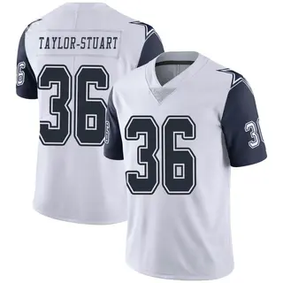 Dallas Cowboys Men's Isaac Taylor-Stuart Limited Color Rush Vapor Untouchable Jersey - White