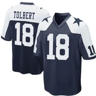 Dallas Cowboys Men's Jalen Tolbert Game Throwback Jersey - Navy Blue