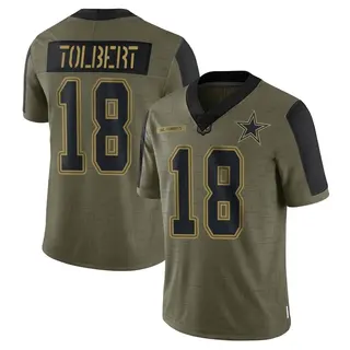 Dallas Cowboys Men's Jalen Tolbert Limited 2021 Salute To Service Jersey - Olive