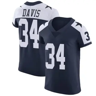 Dallas Cowboys Men's Malik Davis Elite Alternate Vapor Untouchable Jersey - Navy