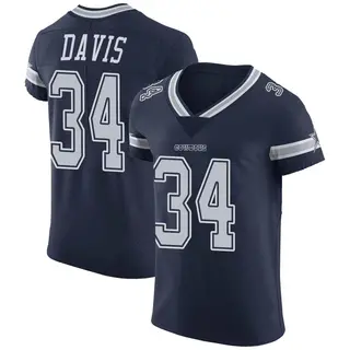 Dallas Cowboys Men's Malik Davis Elite Team Color Vapor Untouchable Jersey - Navy