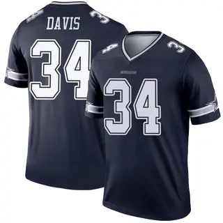 Dallas Cowboys Men's Malik Davis Legend Jersey - Navy