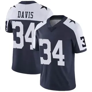 Dallas Cowboys Men's Malik Davis Limited Alternate Vapor Untouchable Jersey - Navy