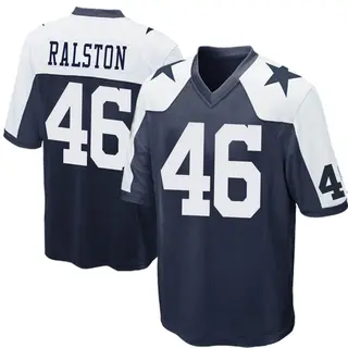 Dallas Cowboys Men's Nick Ralston Game Throwback Jersey - Navy Blue