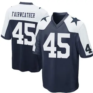Dallas Cowboys Men's Rivaldo Fairweather Game Throwback Jersey - Navy Blue
