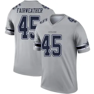 Dallas Cowboys Men's Rivaldo Fairweather Legend Inverted Jersey - Gray