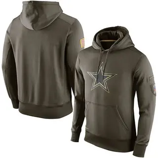 Dallas Cowboys Men's Salute To Service KO Performance Hoodie - Olive