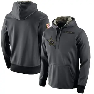 Dallas Cowboys Men's Salute to Service Player Performance Hoodie - Anthracite