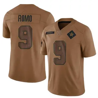 Dallas Cowboys Men's Tony Romo Limited 2023 Salute To Service Jersey - Brown