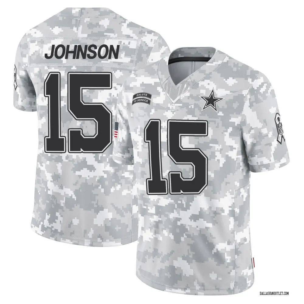 Dallas Cowboys Men's Tyler Johnson Limited 2024 Salute to Service Jersey - Arctic Camo