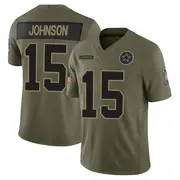 Dallas Cowboys Men's Tyler Johnson Limited 2025 Salute to Service Jersey - Olive