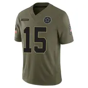 Dallas Cowboys Men's Tyler Johnson Limited 2025 Salute to Service Jersey - Olive