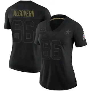 Dallas Cowboys Women's Connor McGovern Limited 2020 Salute To Service Jersey - Black