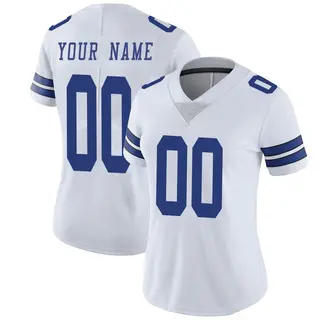 Dallas Cowboys Women's Custom Limited Vapor Untouchable Jersey - White