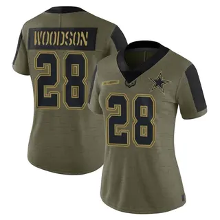 Dallas Cowboys Women's Darren Woodson Limited 2021 Salute To Service Jersey - Olive