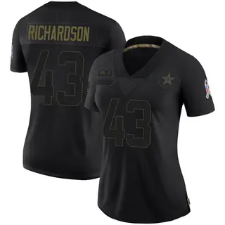 Dallas Cowboys Women's Dominic Richardson Limited 2020 Salute To Service Jersey - Black