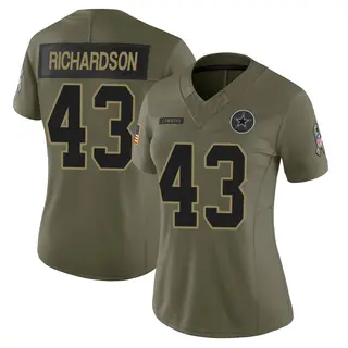 Dallas Cowboys Women's Dominic Richardson Limited 2025 Salute to Service Jersey - Olive
