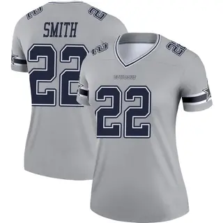 Dallas Cowboys Women's Emmitt Smith Legend Inverted Jersey - Gray