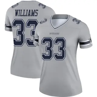 Dallas Cowboys Women's Javonte Williams Legend Inverted Jersey - Gray