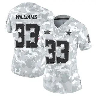 Dallas Cowboys Women's Javonte Williams Limited 2024 Salute to Service Jersey - Arctic Camo