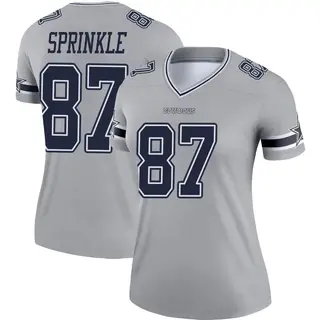 Dallas Cowboys Women's Jeremy Sprinkle Legend Inverted Jersey - Gray