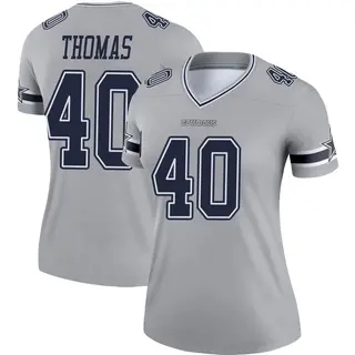 Dallas Cowboys Women's Juanyeh Thomas Legend Inverted Jersey - Gray