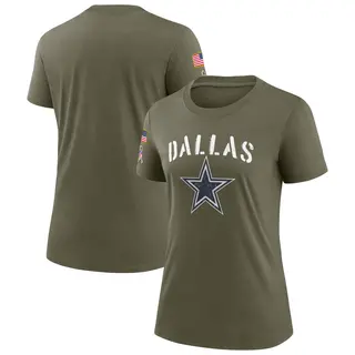 Dallas Cowboys Women's Legend 2022 Salute To Service T-Shirt - Olive