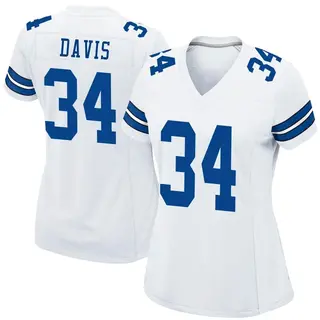 Dallas Cowboys Women's Malik Davis Game Jersey - White
