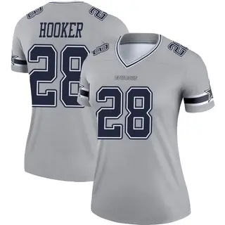 Dallas Cowboys Women's Malik Hooker Legend Inverted Jersey - Gray