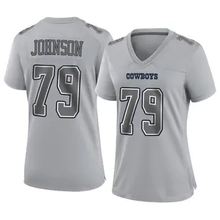 Dallas Cowboys Women's Marcellus Johnson Game Atmosphere Fashion Jersey - Gray