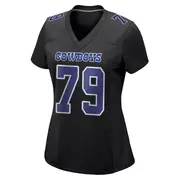 Dallas Cowboys Women's Marcellus Johnson Game Carbon Fashion Jersey - Black
