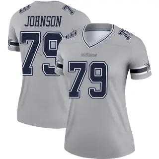 Dallas Cowboys Women's Marcellus Johnson Legend Inverted Jersey - Gray