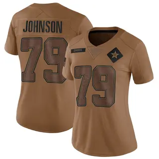 Dallas Cowboys Women's Marcellus Johnson Limited 2023 Salute To Service Jersey - Brown