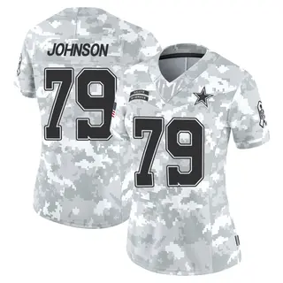 Dallas Cowboys Women's Marcellus Johnson Limited 2024 Salute to Service Jersey - Arctic Camo