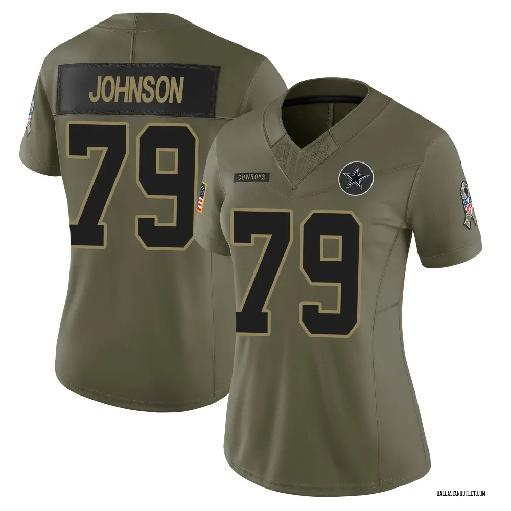 Dallas Cowboys Women's Marcellus Johnson Limited 2025 Salute to Service Jersey - Olive
