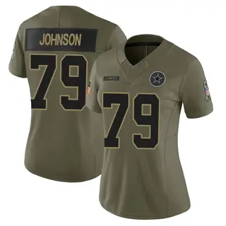 Dallas Cowboys Women's Marcellus Johnson Limited 2025 Salute to Service Jersey - Olive